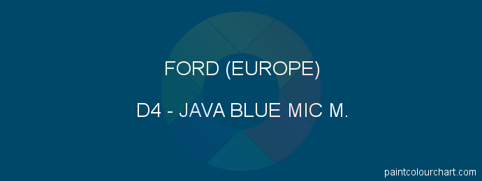 Ford (europe) paint D4 Java Blue Mic M.