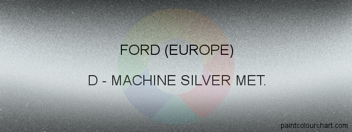 Ford (europe) paint D Machine Silver Met.