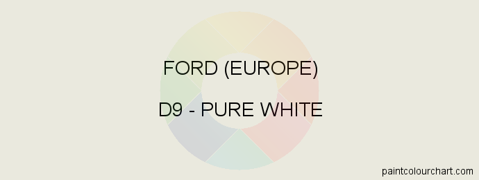 Ford (europe) paint D9 Pure White