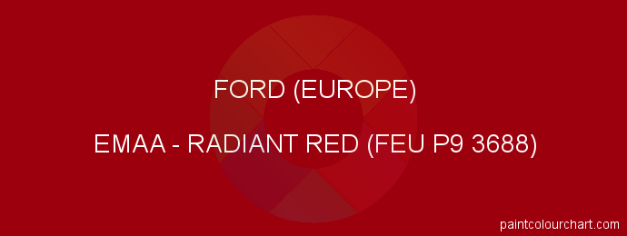 Ford (europe) paint EMAA Radiant Red (feu P9 3688)