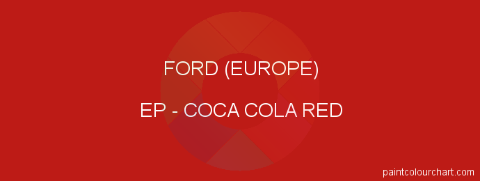 Ford (europe) paint EP Coca Cola Red