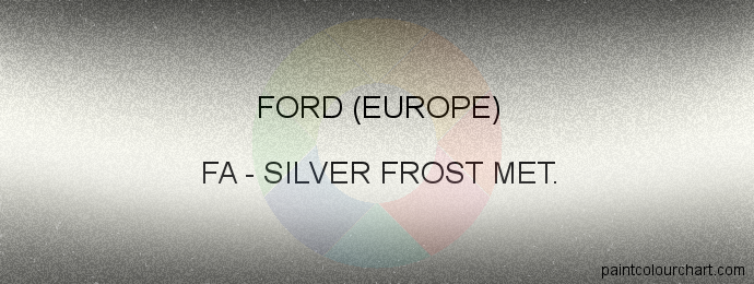 Ford (europe) paint FA Silver Frost Met.