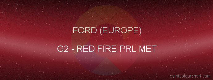 Ford (europe) paint G2 Red Fire Prl Met
