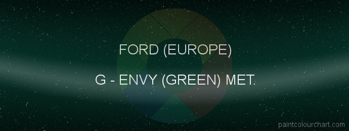 Ford (europe) paint G Envy (green) Met.