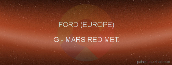 Ford (europe) paint G Mars Red Met.