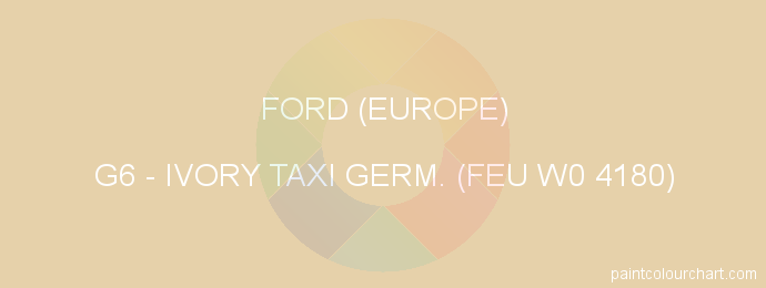 Ford (europe) paint G6 Ivory Taxi Germ. (feu W0 4180)