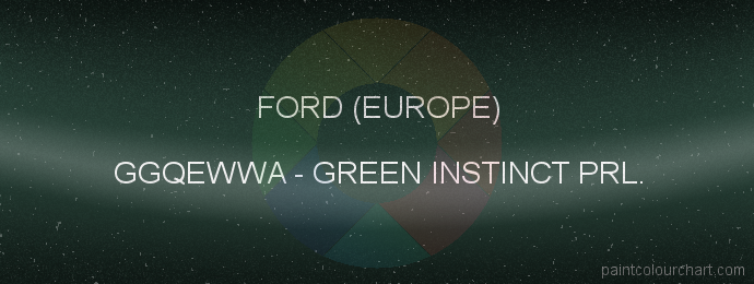 Ford (europe) paint GGQEWWA Green Instinct Prl.