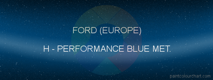 Ford (europe) paint H Performance Blue Met.