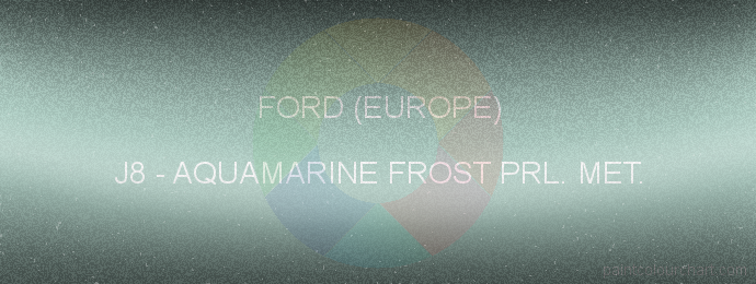 Ford (europe) paint J8 Aquamarine Frost Prl. Met.