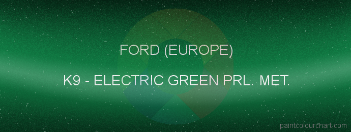 Ford (europe) paint K9 Electric Green Prl. Met.