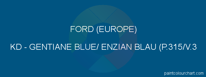 Ford (europe) paint KD Gentiane Blue/ Enzian Blau (p.315/v.3