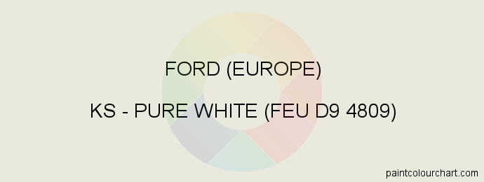 Ford (europe) paint KS Pure White (feu D9 4809)