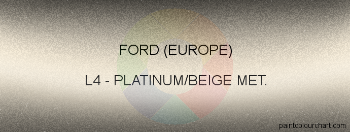 Ford (europe) paint L4 Platinum/beige Met.