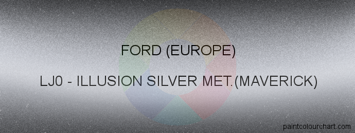 Ford (europe) paint LJ0 Illusion Silver Met.(maverick)