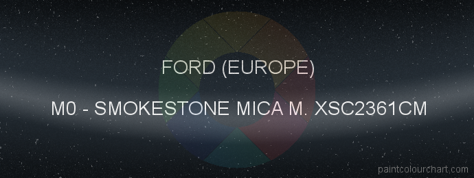 Ford (europe) paint M0 Smokestone Mica M. Xsc2361cm