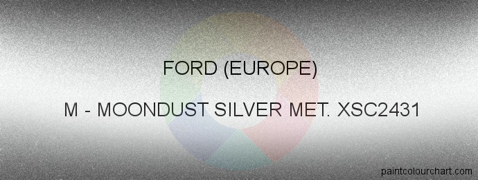 Ford (europe) paint M Moondust Silver Met. Xsc2431