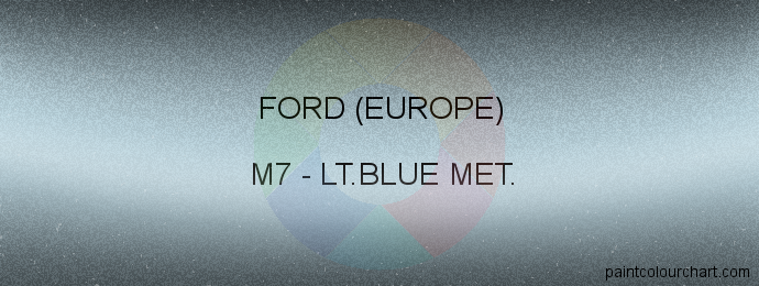 Ford (europe) paint M7 Lt.blue Met.