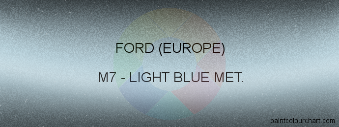 Ford (europe) paint M7 Lt.blue Met.