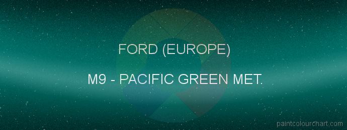 Ford (europe) paint M9 Pacific Green Met.