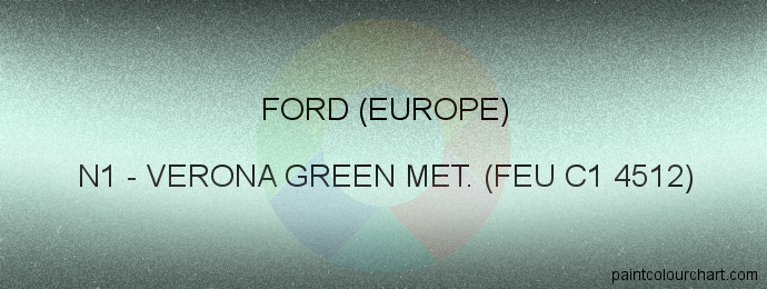 Ford (europe) paint N1 Verona Green Met. (feu C1 4512)