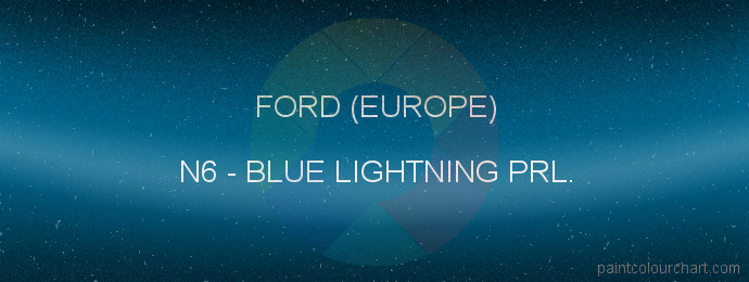 Ford (europe) paint N6 Blue Lightning Prl.