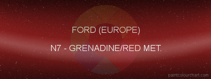 N7 Grenadine/red Met. for Ford (europe) bodywork | PaintColourChart.com