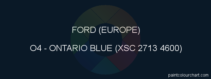 Ford (europe) paint O4 Ontario Blue (xsc 2713 4600)