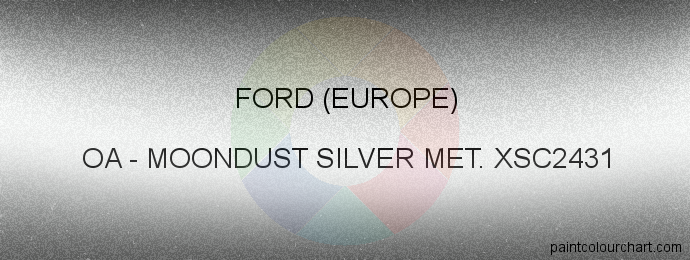 Ford (europe) paint OA Moondust Silver Met. Xsc2431