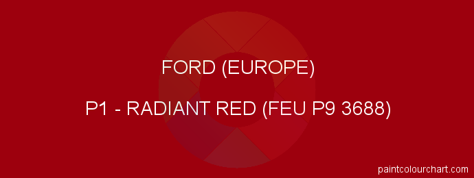 Ford (europe) paint P1 Radiant Red (feu P9 3688)