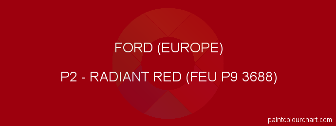 Ford (europe) paint P2 Radiant Red (feu P9 3688)