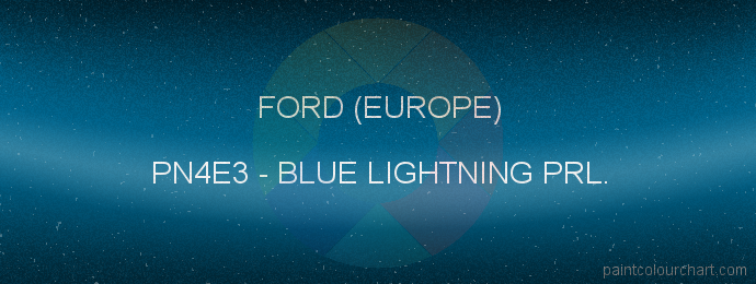 Ford (europe) paint PN4E3 Blue Lightning Prl.