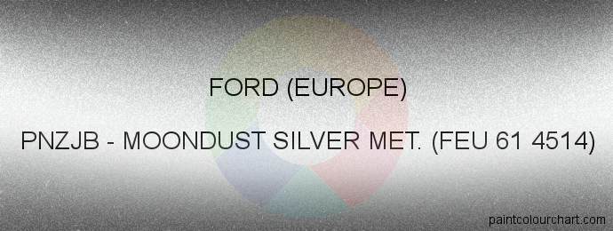 Ford (europe) paint PNZJB Moondust Silver Met. (feu 61 4514)