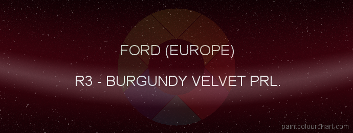 Ford (europe) paint R3 Burgundy Velvet Prl.