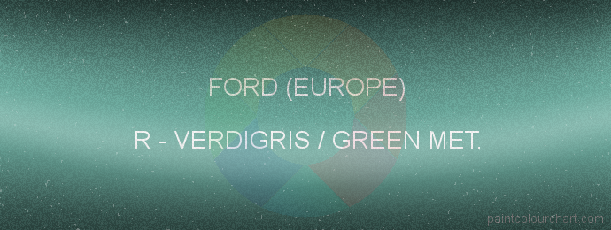Ford (europe) paint R Verdigris / Green Met.