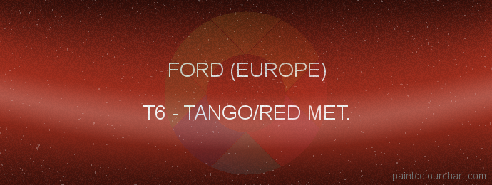 Ford (europe) paint T6 Tango/red Met.