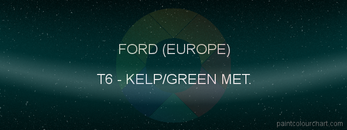 Ford (europe) paint T6 Kelp/green Met.