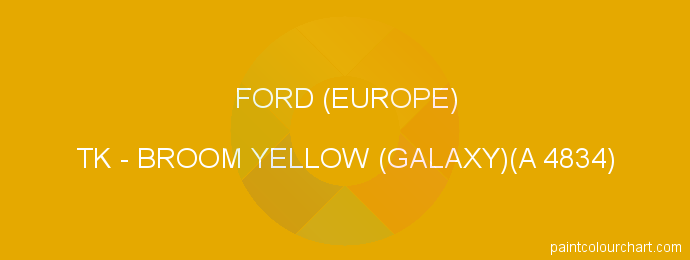 Ford (europe) paint TK Broom Yellow (galaxy)(a 4834)