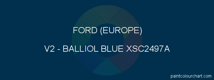 Ford (europe) paint V2 Balliol Blue Xsc2497a