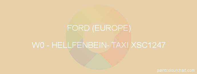 Ford (europe) paint W0 Hellfenbein- Taxi Xsc1247