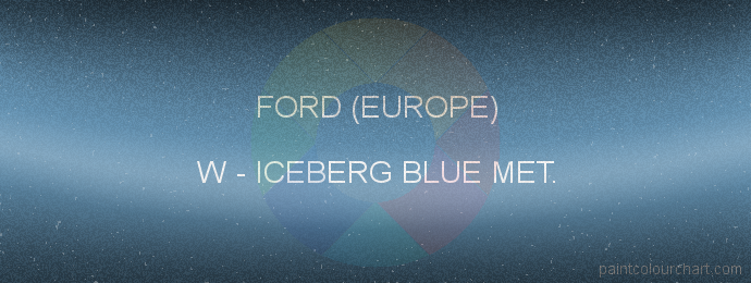 Ford (europe) paint W Iceberg Blue Met.
