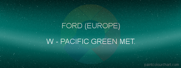 Ford (europe) paint W Pacific Green Met.