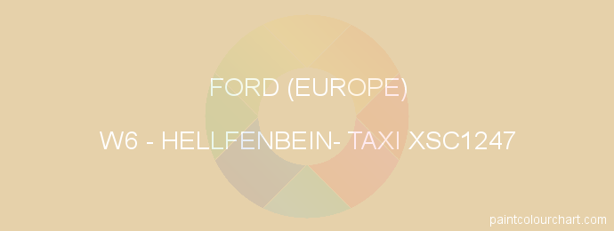 Ford (europe) paint W6 Hellfenbein- Taxi Xsc1247