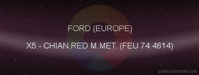 Ford (europe) paint X5 Chian.red M.met. (feu 74 4614)