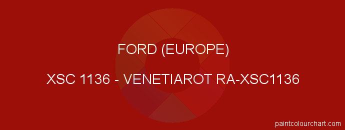 Ford (europe) paint XSC 1136 Venetiarot Ra-xsc1136