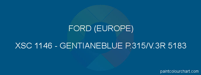 Ford (europe) paint XSC 1146 Gentianeblue P.315/v.3r 5183