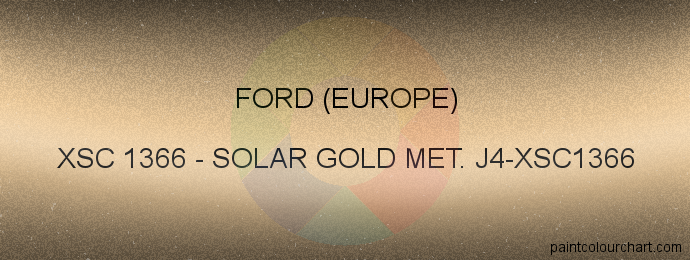 Ford (europe) paint XSC 1366 Solar Gold Met. J4-xsc1366