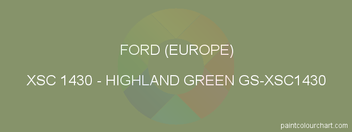 Ford (europe) paint XSC 1430 Highland Green Gs-xsc1430