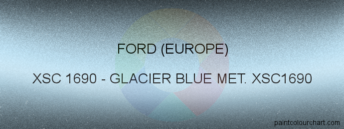 Ford (europe) paint XSC 1690 Glacier Blue Met. Xsc1690