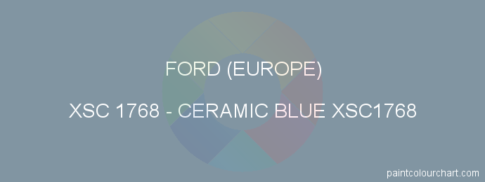Ford (europe) paint XSC 1768 Ceramic Blue Xsc1768