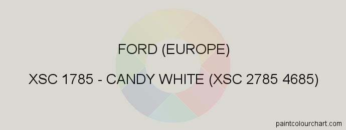 Ford (europe) paint XSC 1785 Candy White (xsc 2785 4685)